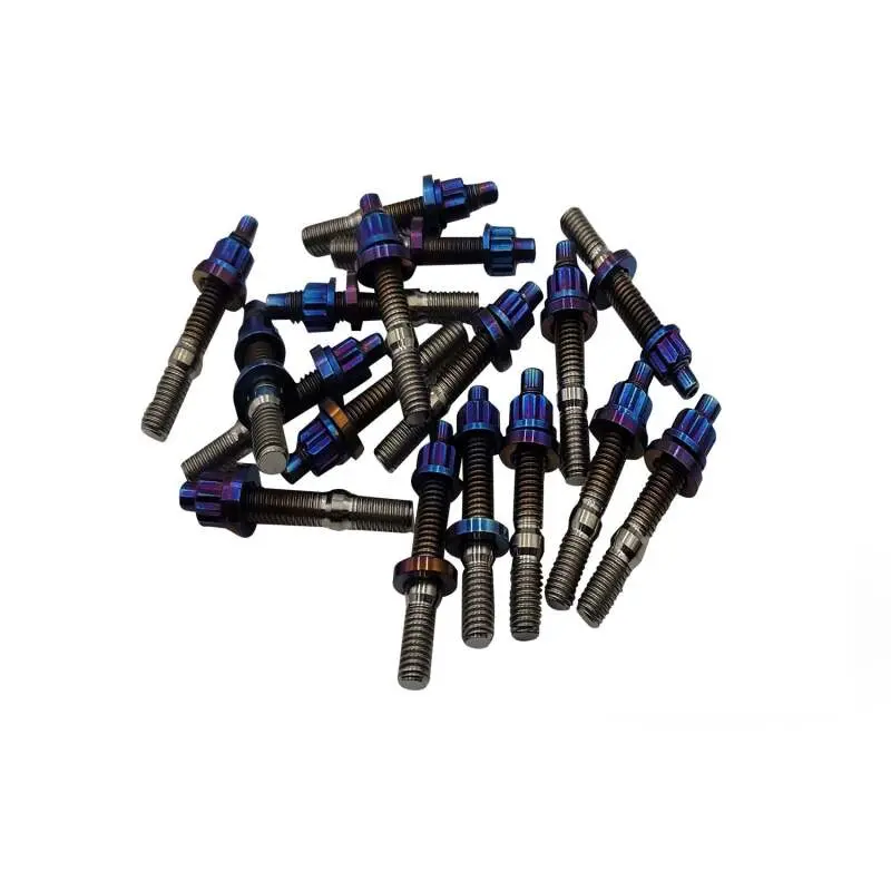 Blox Racing Xtreme Titanium Intake/Exhaust Manifold Studs Burnt 55Mm 9-Piece Kit 1