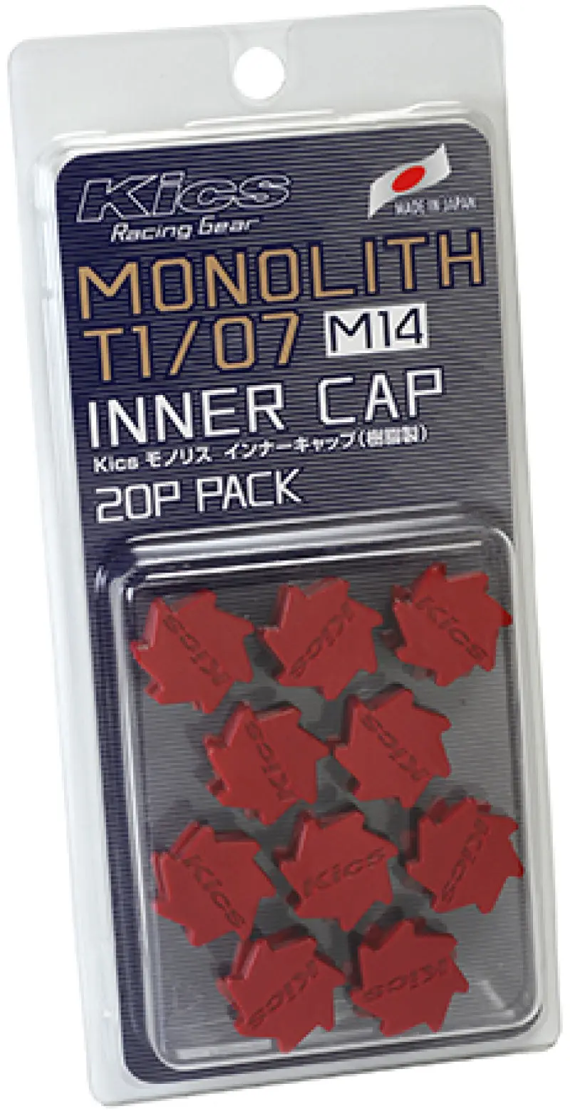 Project Kics M14 Monolith Cap - Red (Only Works For M14 Monolith Lugs) - 20 Pcs 1