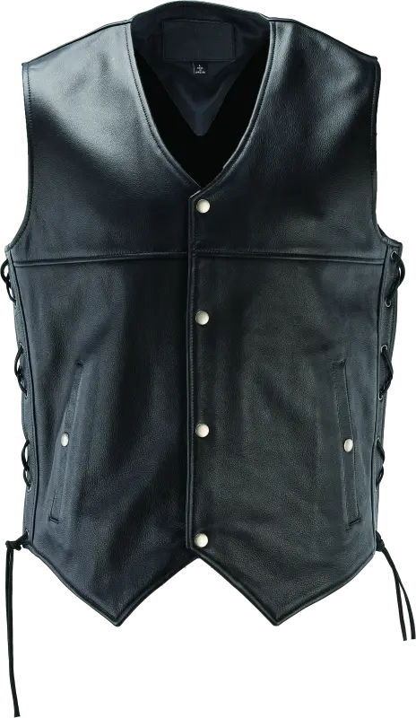 Kuryakyn Leather By River Road Old Skool Leather Vest Black - Xl 1