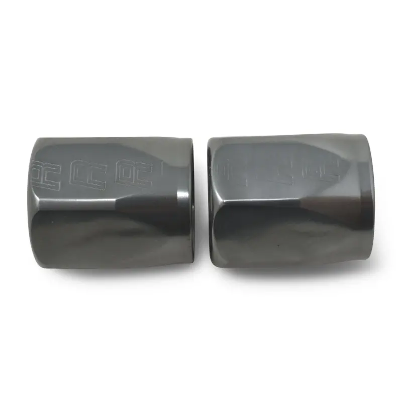 Russell Hose End Socket -10 An Polished & Gray Anodized (2 Pack) 2