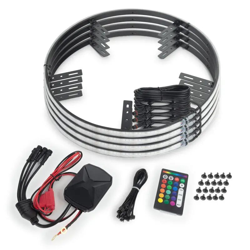 Oracle Lighting Led Illuminated Wheel Rings 16.5In Plasma Colorshift W/Bc2 Bluetooth Controller 1