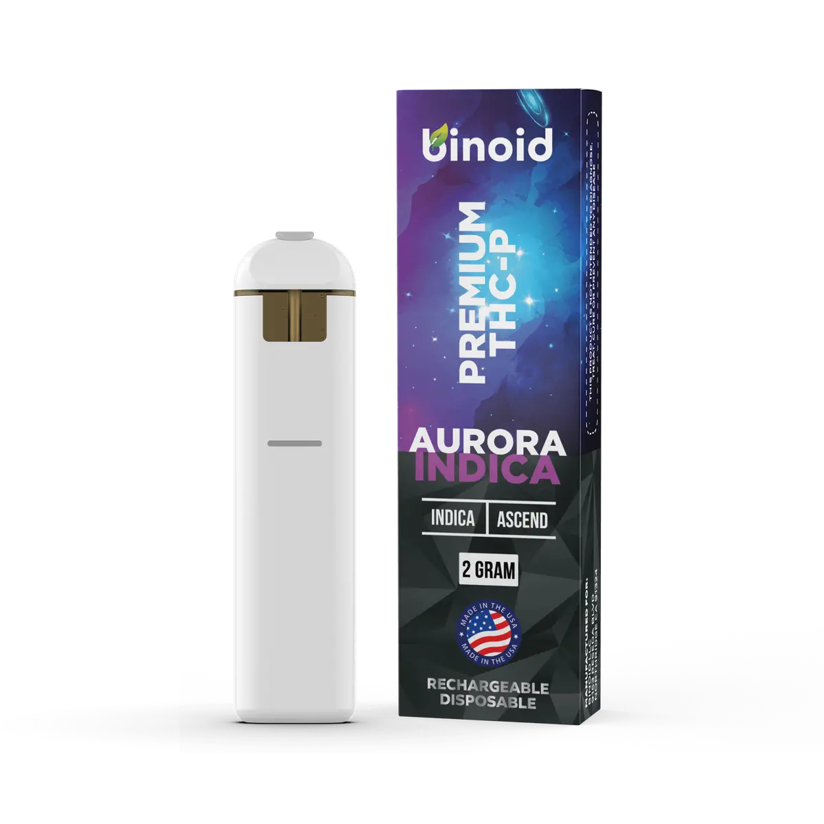 Binoid Thcp Rechargeable 2G Disposable Vape - Aurora Indica 1