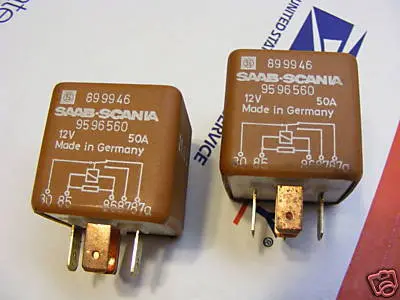 86-94 Saab 900 Convertible Power Top Pump Relays 9596560 Relay Set 1
