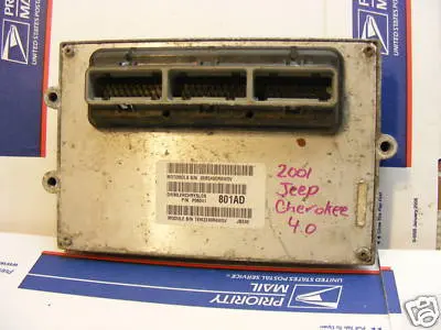 2001 Jeep Cherokee 4.0 Ecm Ecu Engine Control Computer 56041801  /  56041801Ad 1