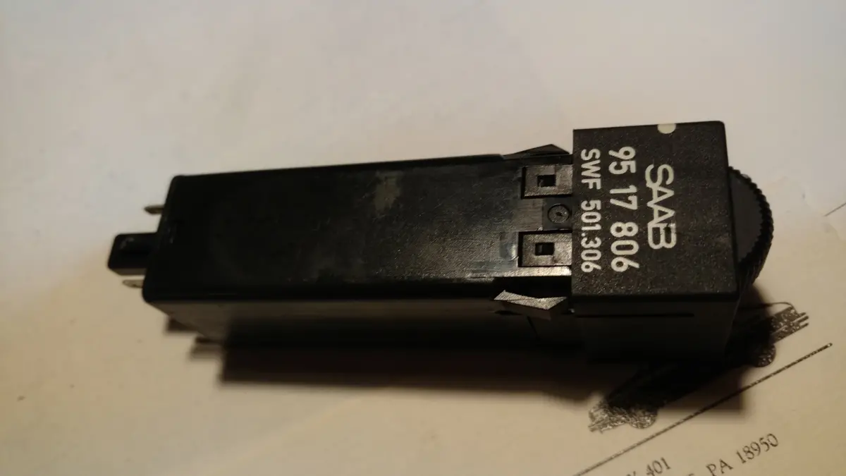 86-94 Saab 9000 Lighting Dash Board Light Dimmer Rheostat Switch 9517806 2